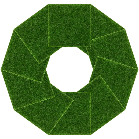 Worgeous 10pcs Lifelike Grass Mat For Fake Lawn Mat Fake Grass For Balcony Faux Moss For Planters Artificial Moss For Decorating Moss For Planters