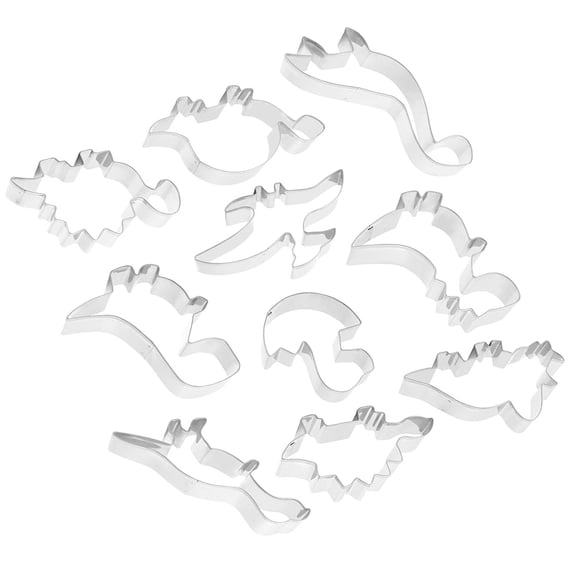 Worgeous 10pcs Metal Cookie Cutter Stainless Steel Cookie Mold Cookie Shaping Mold