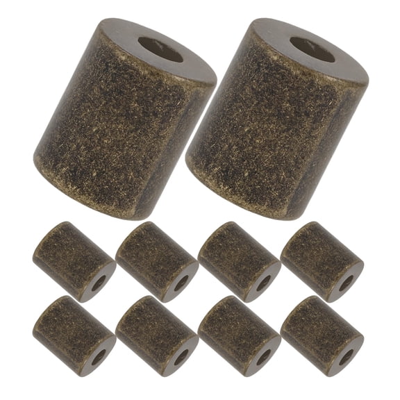 SEWCHICS Cord Tie Locks Brown 10Pcs 0.4X0.3X0.3In