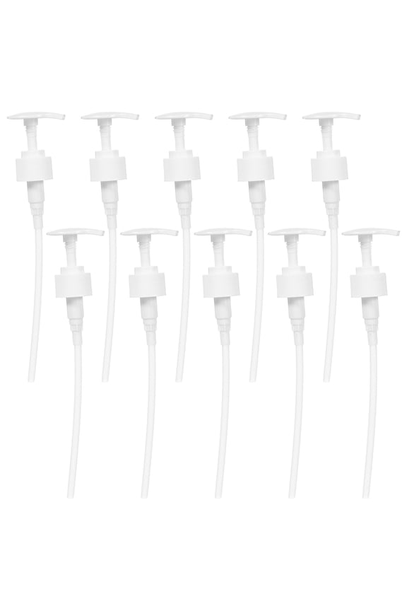 White Plastic Soap Dispenser Pump, Durable and Easy to Install, for Bottles 10Pcs