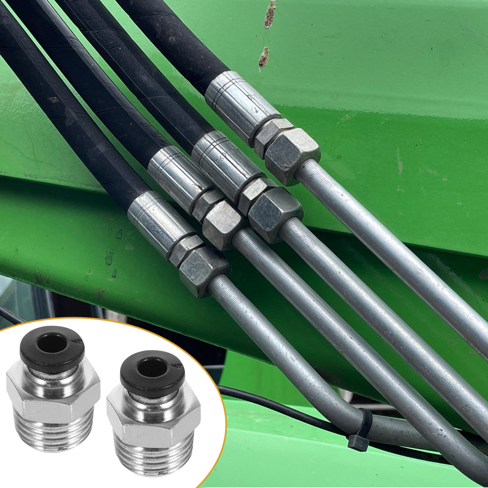 10 Raccords Rapides Push To Connect - 1/4" à NPT 1/8" Mâle, Coudes Plastique Noir