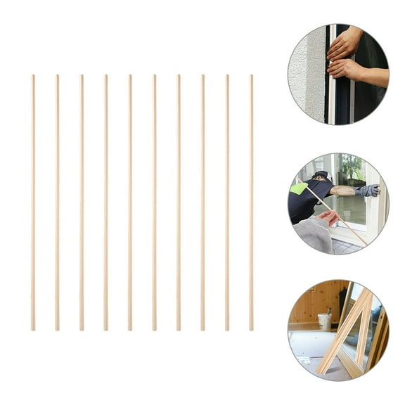 Worgeous 10pcs Wooden Window Molding Trim for Decor Use Light Brown Easy to Apply Without Tools