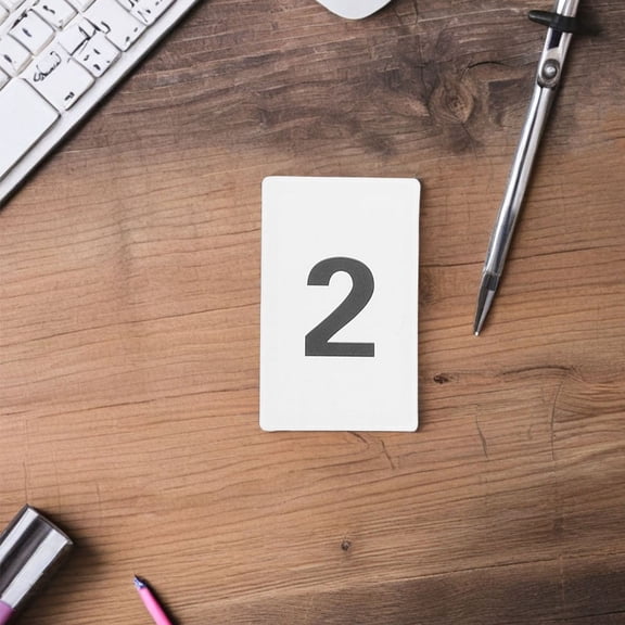 Worgeous 11pcs Numbered Place Cards Plastic Number Cards Table Number Signs Rectangle Plastic Tags for Table Seating Weddings Restaurant Events