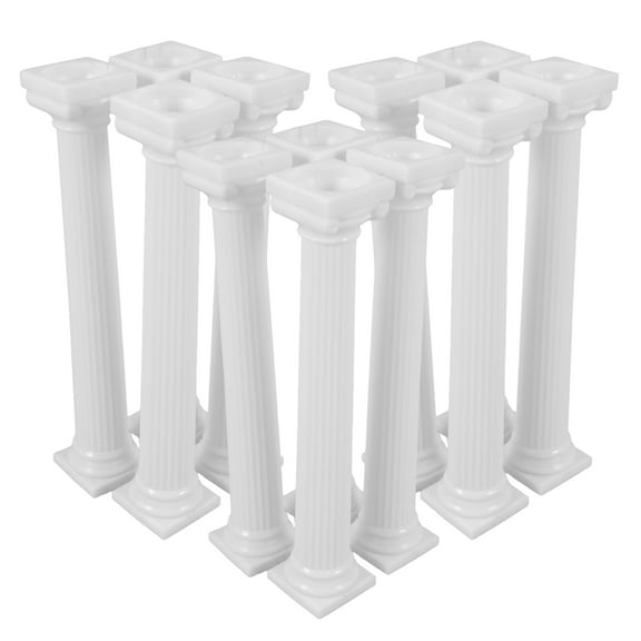 Worgeous 12 Pcs 3Wedding Cake Decoration Support Tool Fondant Cakes Tier Separator Support Stand Roman Column Cake Tiered Stands Cake Supports for Wedding Reception