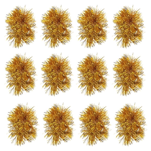 Worgeous Cheerleader Pom Poms for Kindergartens 12Pcs 3.9In Golden Plastic