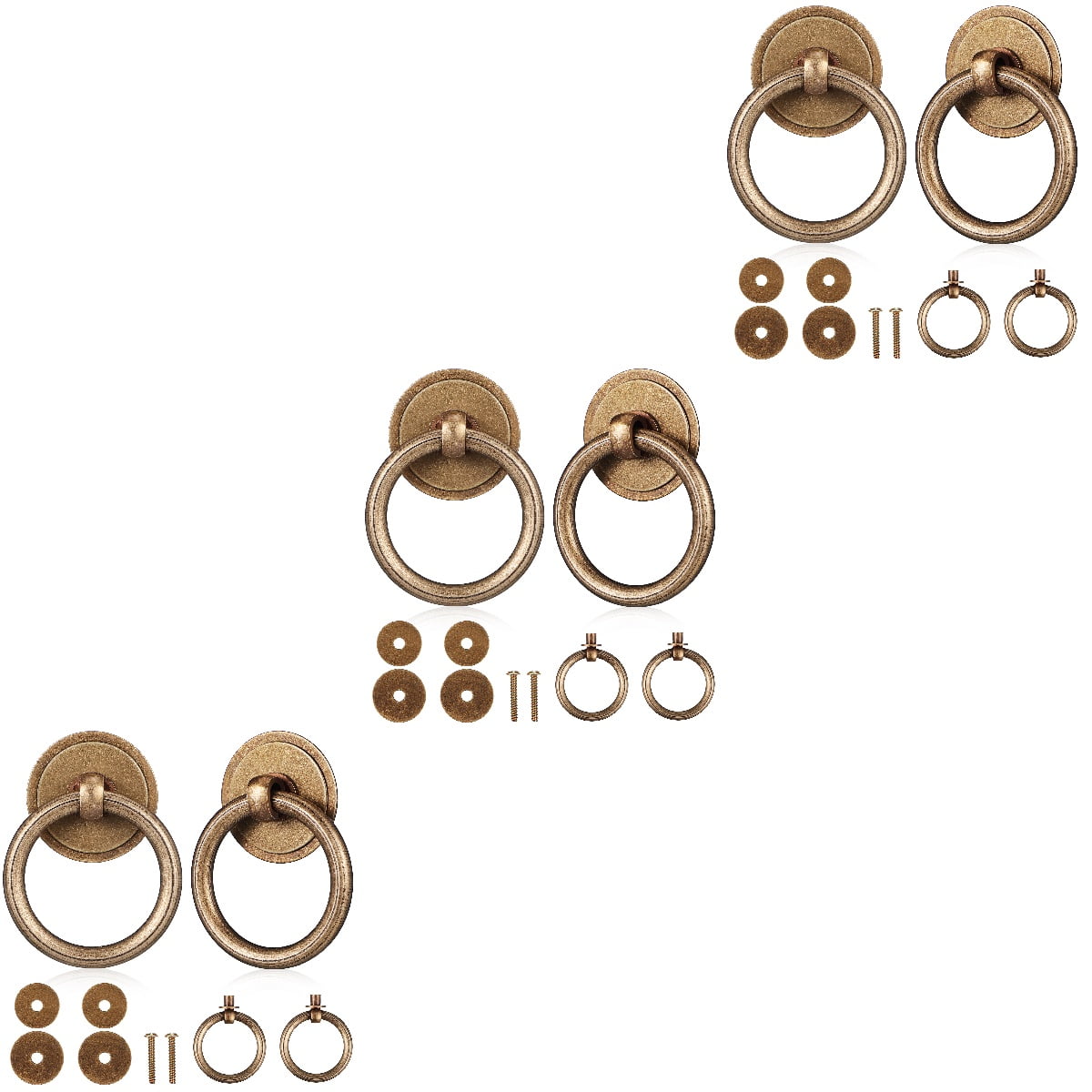 Worgeous 12 Pcs Drawer Pulls Brass Dresser Knobs Vintage Drawer Pulls Drawer Handles Kitchen Cabinet Knobs