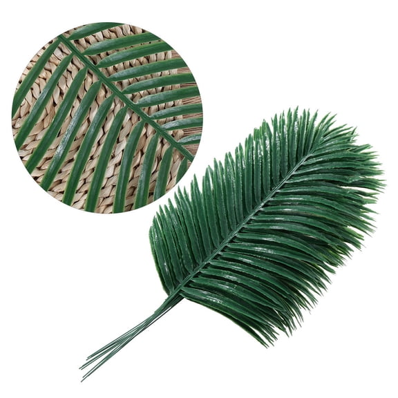 Worgeous 12 Pcs Fake Plants Small Sago Cycas Style Artificial Plant Leaves for Home and Office Decor