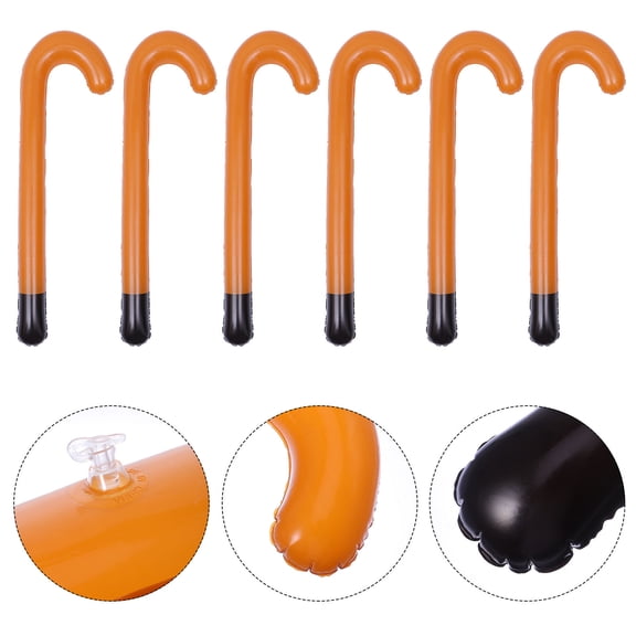 Worgeous  12 Pcs Inflatable Crutches Christmas Inflatables Decorations Walking Stick Elder