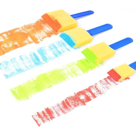 Worgeous 12 Pcs Set DIY Art Painted Sponge Colorful Graffiti Drawing Art Material for Children Kindergarten Preschool (Yellow, Blue)