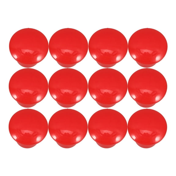 Worgeous 12 Pcs Steel Bar Protective Cap Rebar Safety Caps Post Hard Hat Red