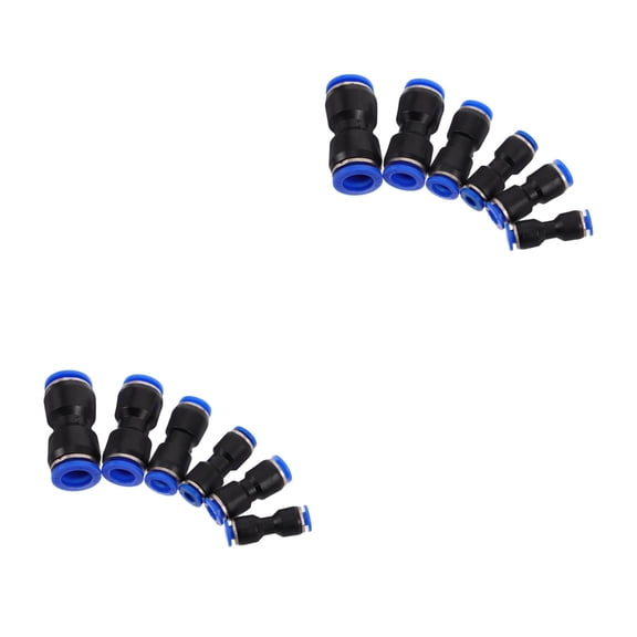 Worgeous 12 pcs  Air Fittings Quick Connect Plastic Straight Push to Connect Fittings for Air Tubing Pneumatic Connectors