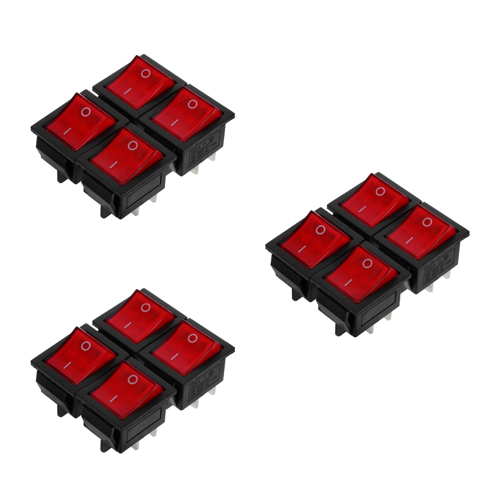 Worgeous 12 pcs Durable Engine Rocker Switch Motor Generator Switch ...