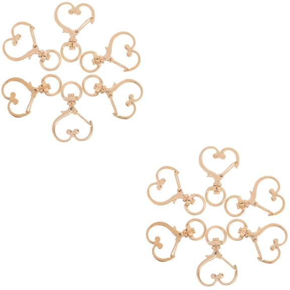 Worgeous 12 pcs Rotatable Rings Buckle for Purse Metal Key Rings for Wallet Strap Accessories