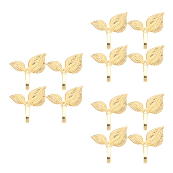 Worgeous 12 pcs  Unique Wall Hooks For Entryway And Bathroom Rustic Style Antique Leaf Design Heavy Duty Metal Coat And Towel Hooks