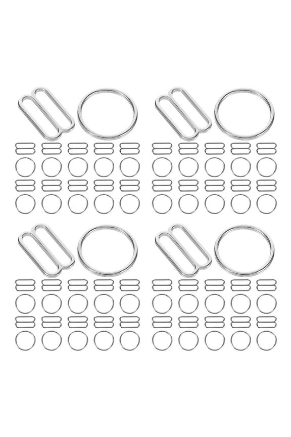 120 Pairs Adjustable Bra Strap Hooks 8-Shaped Zinc Alloy Buckles Lingerie Strap Adjusters Bra Clips Replacement Bra Strap Hooks for Sewing