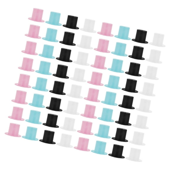 WHAMVOX mini top hats Plastic Crafting Party Planners Weddings 120pcs