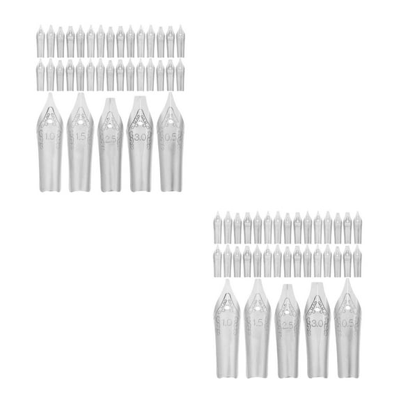 Worgeous 120 pcs Fountain Pen Replacement Nibs Stainless Steel Pen Nibs Calligraphy Writing Pen Supplies Calligraphy Writing Pen Nibs Fountain Pen Nibs Replacement Nibs Students Fountain Pen Tips