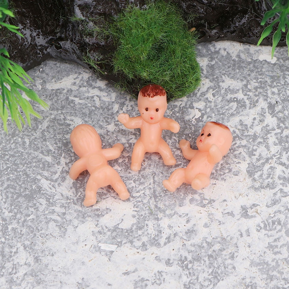 Worgeous 120pcs Mini Plastic Baby Statues Baby Shower Decorations