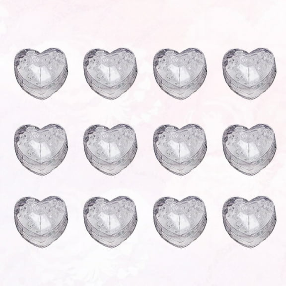 Worgeous 12Pcs Ice Cubes Decoration with Led Light for Bars and Parties