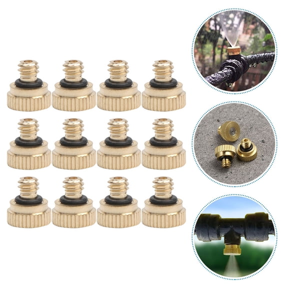 Worgeous 12Pcs Stainless Steel Misting Nozzle for Atomizing Nozzle 1.00X1.00X1.00in