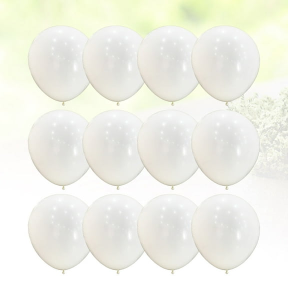 Worgeous 12pcs 36inch Latex Balloons Solid Balloons Party Supplies for Birthday Party Wedding Decoration (White)