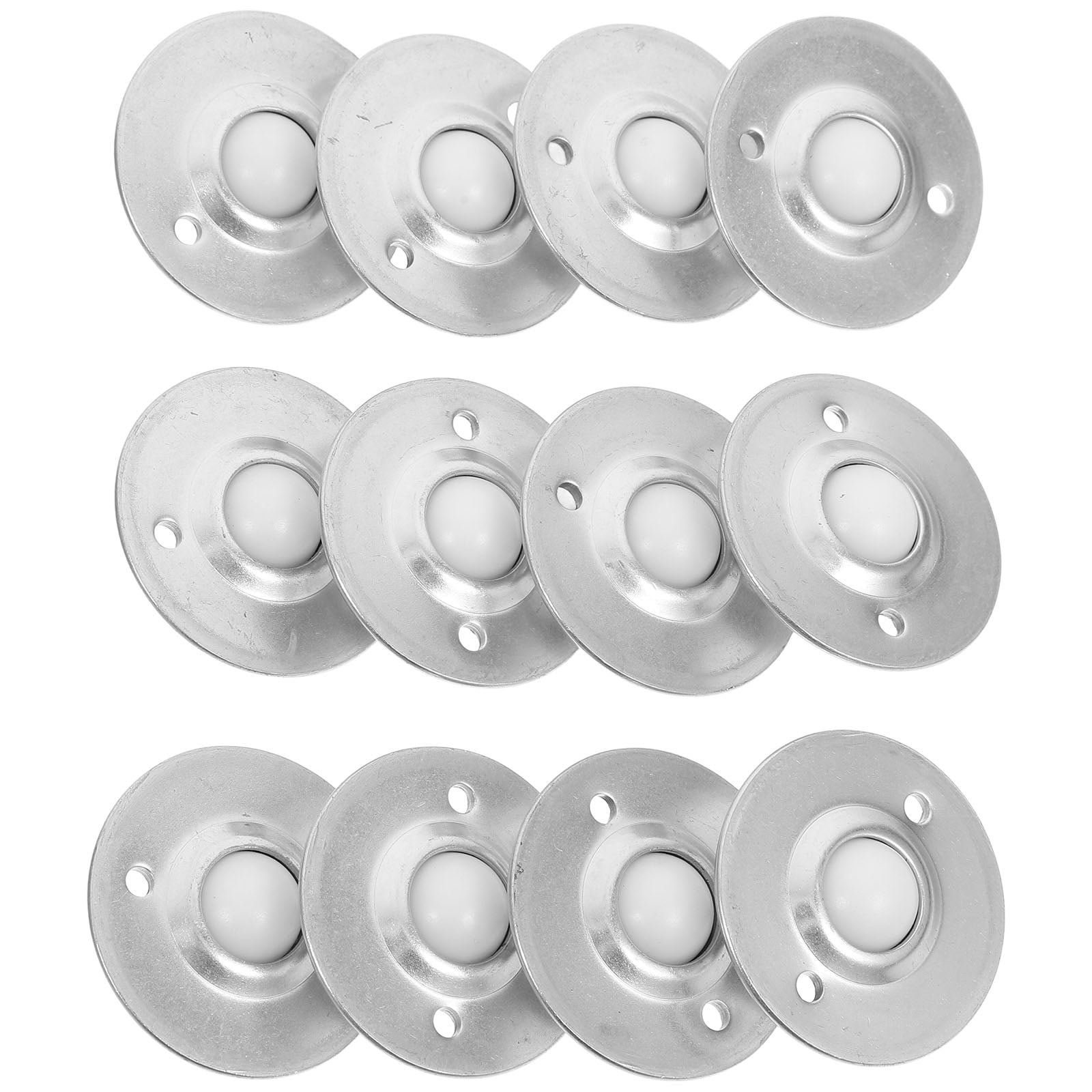 12PCS 1" Nylon Ball Bearing Rollers - 360° Transfer Ball Casters For Conveyors, Furniture, Stands
