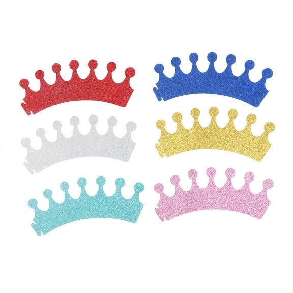 COSMOBETTY Birthday King Crowns Golden Pvc 12Pcs Photo Prop