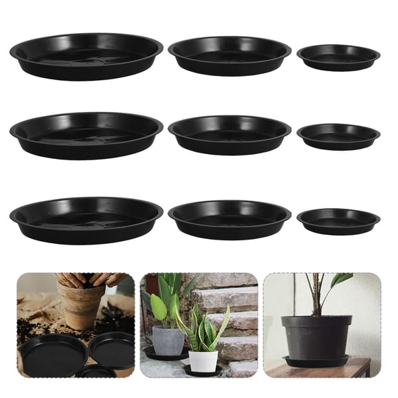 Worgeous Plant Trays Flat Edge 12Pcs 8.7X8.7X0.4In