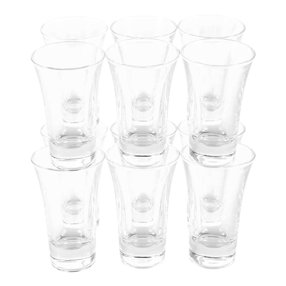 Worgeous Set of 12 Glass Cups for Church Services - Glass Mugs, Convenient and Elegant Drinkware