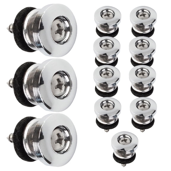 Worgeous 12pcs Guitar Strap Lock Button Set Anti-Slip Guitar Strap Button Music Instrument Strap Buttons For Electric Guitar Bass
