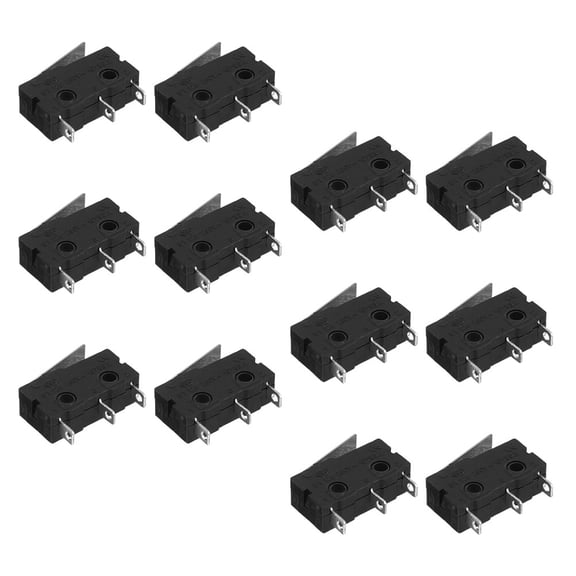 Worgeous 12pcs Micro Switch Kit With Straight Lever 3 Pin Limit Switch For Mechanical And Electronic Applications For Limit Detection And Position Control