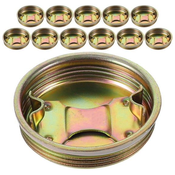 Worgeous 12pcs Sturdy Wire Oil Drum Caps Wear-Resistant Barrel Bung Caps Tight Sealing Drum Closure Easy To Install For Oil Barrels Durable Iron Drum Covers Efficient Drum Bung Kit