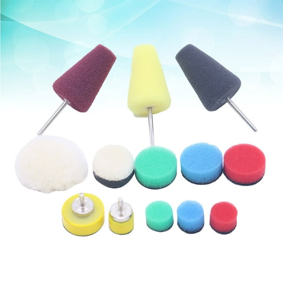 CIMAXIC Car Buffers and Polishers Kit Buffing Pads Assorted Color 13-Pcs