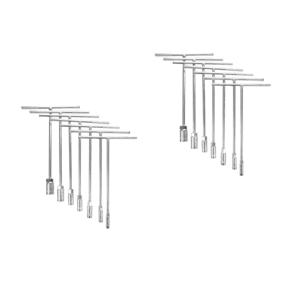 Worgeous 14 pcs T-Handle Socket Wrench Set Universal T-Handle Wrench Portable Socket Tools