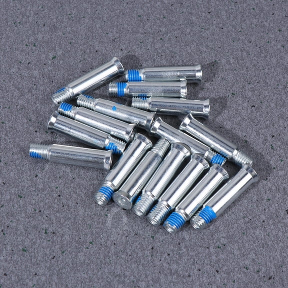 Worgeous 14PCS 35mm Skates Screw Nail Nuts Replacement Metal Roller Skate Axle (Silver)