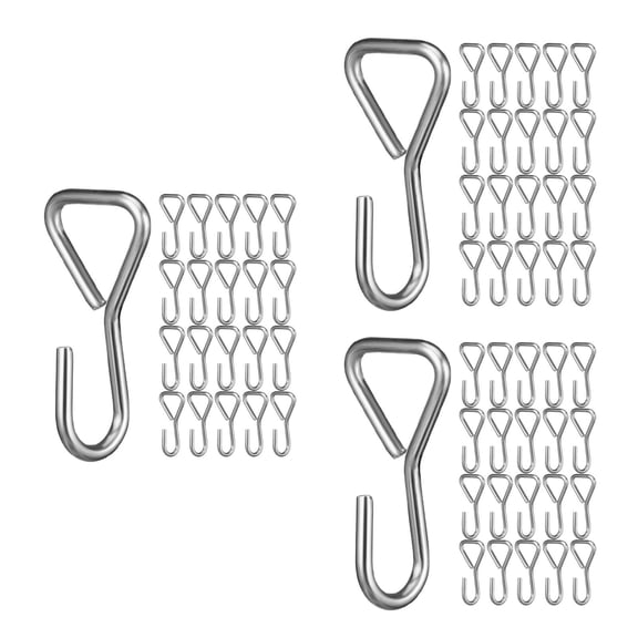 WHAMVOX WORGEOUS 150 pcs Heavy Duty S Hooks Stainless Steel Versatile Hooks for RV Trailer Accessories Car Seat Installation and Cover Fixing
