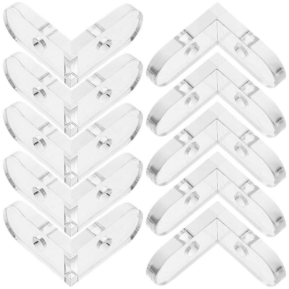 Worgeous 15pcs Angle Bracket Acrylic Corner Connectors Acrylic Corner Supports Transparent Bracket Transparent Angle Braces Acrylic Corner Fasteners