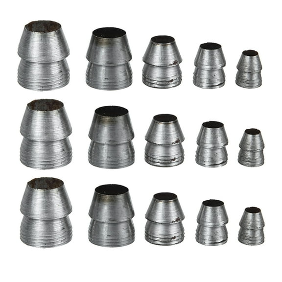 Worgeous 15pcs Round Handle Wedges Conical Handle Wedges Splitting Axe Hand Metal Handle Wedge Kit For Hammer Axe Sledge Handle