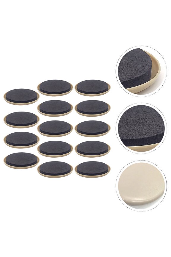 16 Pcs Sliding Pads for Moving Furniture Furniture Sliders Plastic Beige Easy Moving