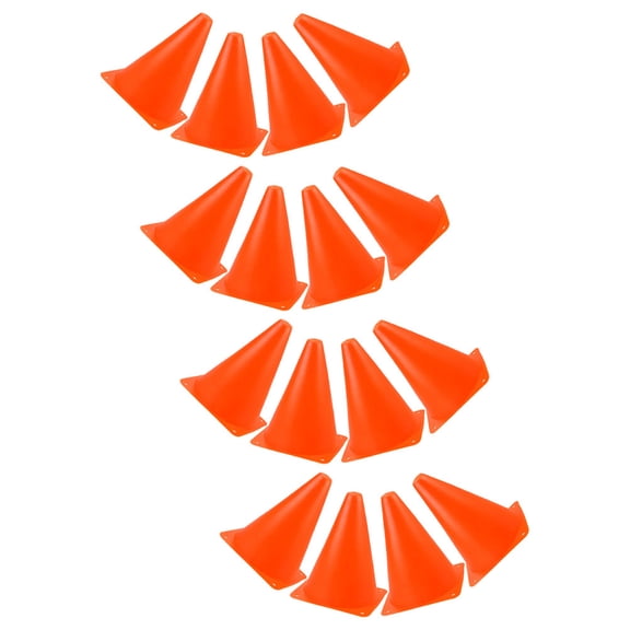 Worgeous  16 Pcs Skate Soccer Obstacle Traffic Cones for Sports Work Orange