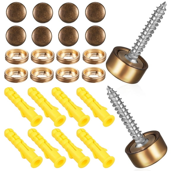 Worgeous  16 Sets Screw Covers Caps Decorative Screws Self-tapping