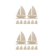 Worgeous 16-Piece Wooden Sailboat Model Kit Unfinished Wood Craft Boat Toys for Painting and Unique Handmade Projects