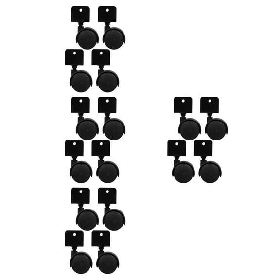 Worgeous 16 pcs Universal Wheel Mini Caster Wheels Small Wheels Furniture U Clamp Bracket Caster Wheels For Furniture Desk And Office Chair