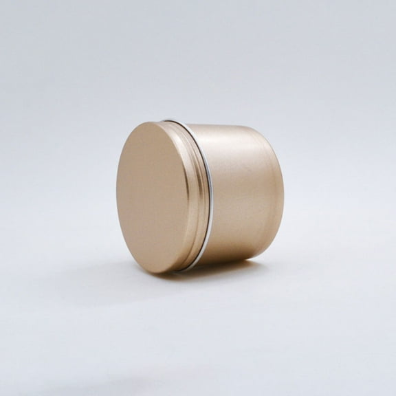 Worgeous 16Pcs Compact Design Round Tins Can Golden Aluminum 100ml for Outdoor Camping and General Users