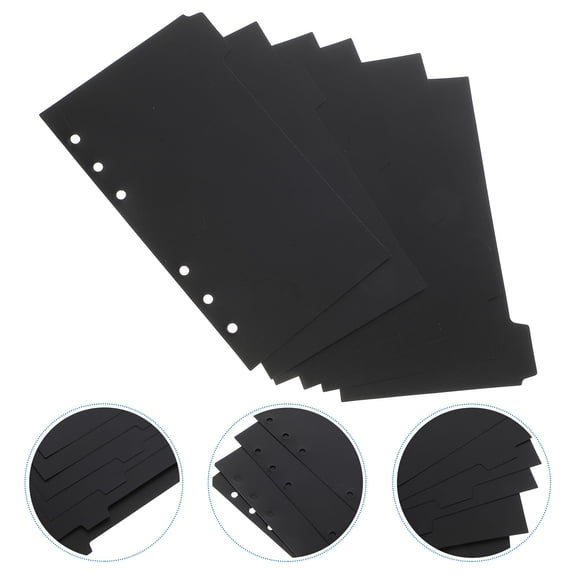 Worgeous  18 Sheets Index Separator Page Labels for Storage Bins Sticky Tabs Printable Black