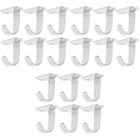 Worgeous 18 pcs Under Cabinet Hooks Screw On Ceiling Hooks Towel Hooks Heavy Duty Coat Hook