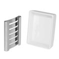 thumbnail image 1 of FONDOTIN Double Layer Stainless Steel Soap Rack with Ceramic Tray, Multi-Color, Easy to Clean, Kitchen Bathroom Organizer, 1 of 8