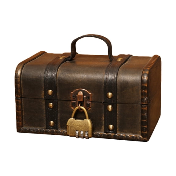 Worgeous 1PC Vintage Wooden Box Creative Jewelry Storage Box European Style Packaging Box Delicate Cosmetics Storage Container for Party Home Bedroom (6274-01GK10, Grey)