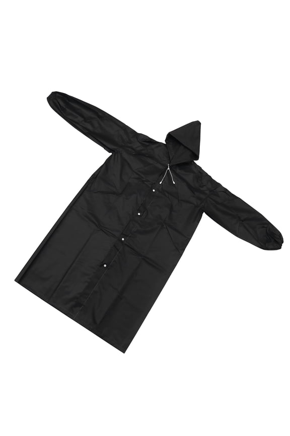 Lightweight Black Tear-Resistant Rain Poncho for Adults, Outdoor Gear