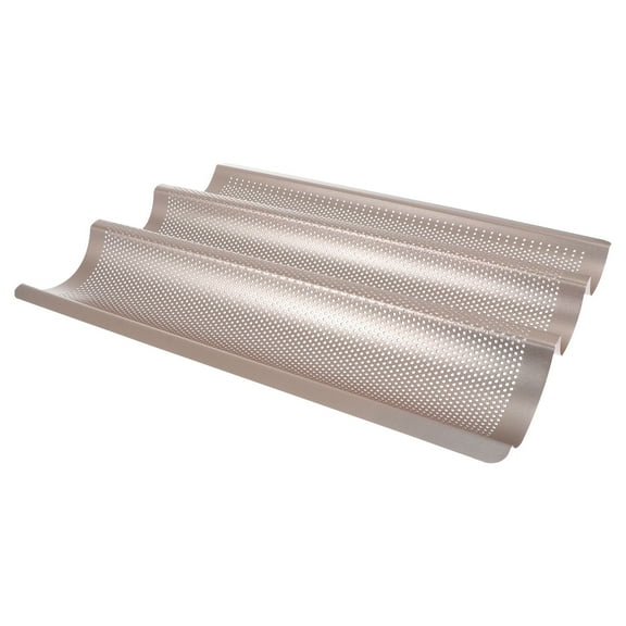 Worgeous 1Pack Bread Baking Pans Golden Nonstick for Home Use Baking French Bread Simple Design